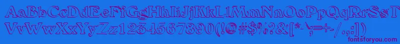 Callistroke Font – Purple Fonts on Blue Background