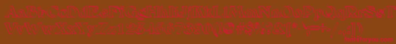Callistroke Font – Red Fonts on Brown Background
