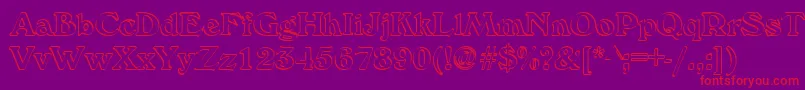 Callistroke Font – Red Fonts on Purple Background