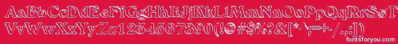 Шрифт Callistroke – белые шрифты на красном фоне