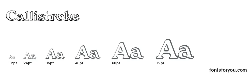 Callistroke Font Sizes