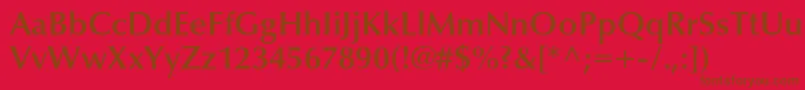 OptimaltstdDemibold Font – Brown Fonts on Red Background