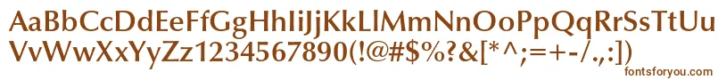 Шрифт OptimaltstdDemibold – коричневые шрифты на белом фоне