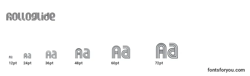 Rolloglide Font Sizes