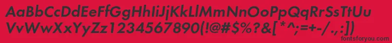 FuturademicItalic Font – Black Fonts on Red Background