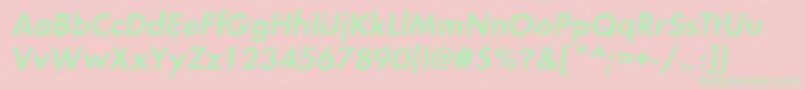 FuturademicItalic Font – Green Fonts on Pink Background