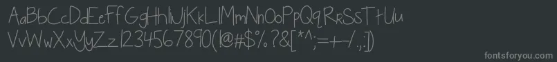 Kbseriouslyintoher Font – Gray Fonts on Black Background