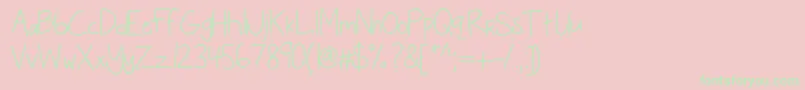 Kbseriouslyintoher Font – Green Fonts on Pink Background