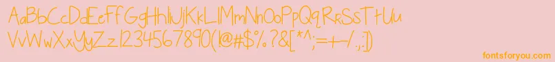 Kbseriouslyintoher Font – Orange Fonts on Pink Background