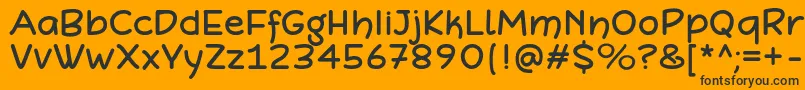 Defonarts Font – Black Fonts on Orange Background