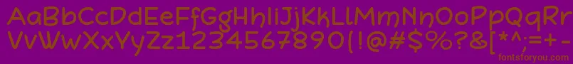 Defonarts Font – Brown Fonts on Purple Background