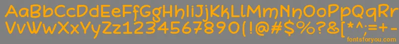 Defonarts Font – Orange Fonts on Gray Background