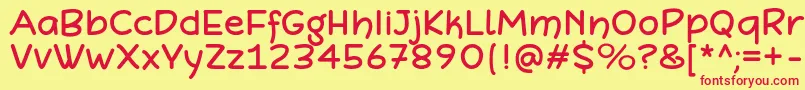 Defonarts Font – Red Fonts on Yellow Background