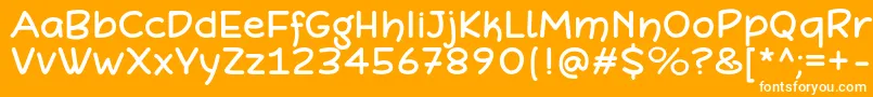 Defonarts Font – White Fonts on Orange Background