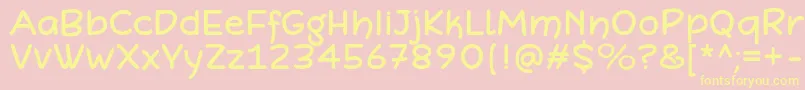 Defonarts Font – Yellow Fonts on Pink Background