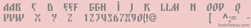 Blagovestsixc-Schriftart – Graue Schriften auf rosa Hintergrund