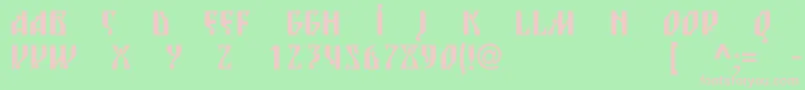 Blagovestsixc Font – Pink Fonts on Green Background