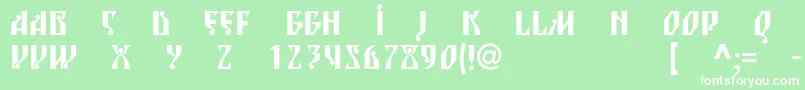 Blagovestsixc Font – White Fonts on Green Background