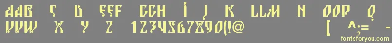 Blagovestsixc Font – Yellow Fonts on Gray Background