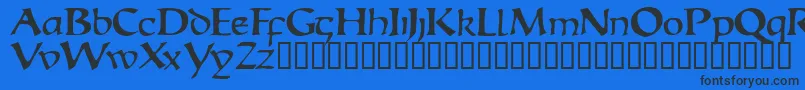 Escudedisplayssk-fontti – mustat fontit sinisellä taustalla
