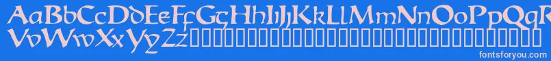 Escudedisplayssk Font – Pink Fonts on Blue Background