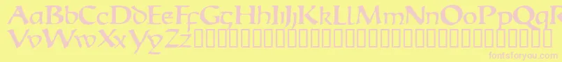 Escudedisplayssk Font – Pink Fonts on Yellow Background