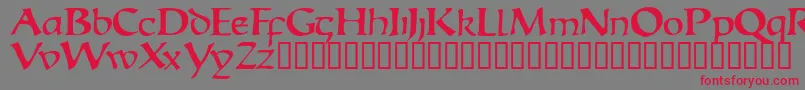 Czcionka Escudedisplayssk – czerwone czcionki na szarym tle