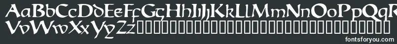 Escudedisplayssk-fontti – valkoiset fontit mustalla taustalla