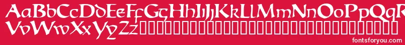 Шрифт Escudedisplayssk – белые шрифты на красном фоне