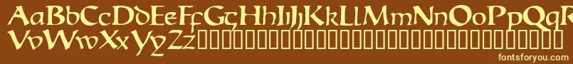 Escudedisplayssk Font – Yellow Fonts on Brown Background