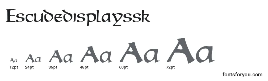 Размеры шрифта Escudedisplayssk