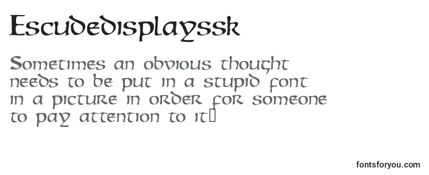 Escudedisplayssk Font