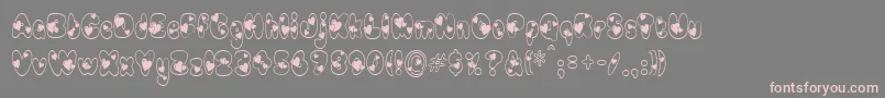 Newlywed Font – Pink Fonts on Gray Background