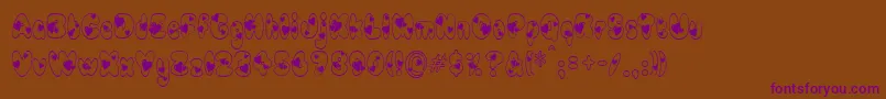 Newlywed Font – Purple Fonts on Brown Background