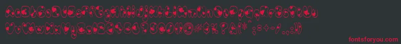 Newlywed Font – Red Fonts on Black Background