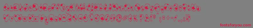 Newlywed Font – Red Fonts on Gray Background