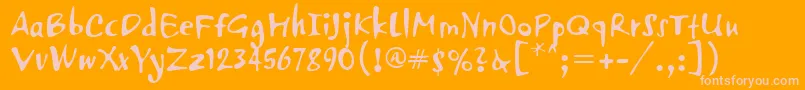 Fonte Pfvertigo – fontes rosa em um fundo laranja