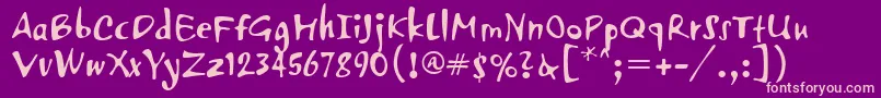 Pfvertigo Font – Pink Fonts on Purple Background