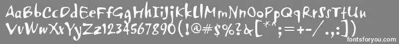Pfvertigo Font – White Fonts on Gray Background