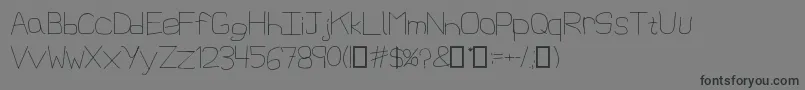 1sthandwrittenrab1drabb1t Font – Black Fonts on Gray Background