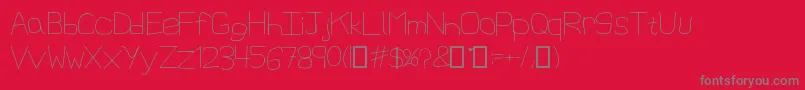 1sthandwrittenrab1drabb1t Font – Gray Fonts on Red Background