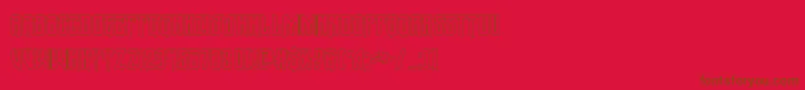 Wintersolsticeout Font – Brown Fonts on Red Background
