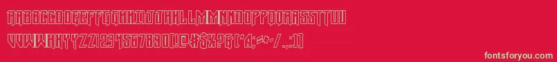 Wintersolsticeout Font – Green Fonts on Red Background