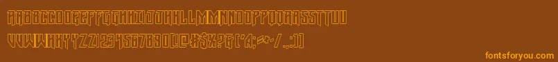 Wintersolsticeout Font – Orange Fonts on Brown Background