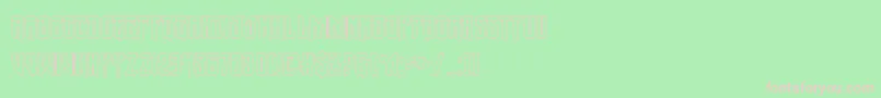 Wintersolsticeout Font – Pink Fonts on Green Background