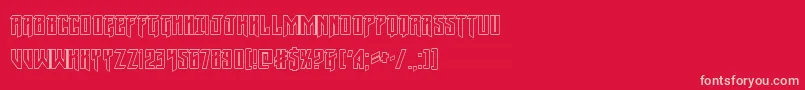 Wintersolsticeout Font – Pink Fonts on Red Background