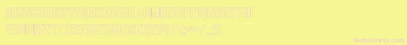 Więcej informacji o czcionce Wintersolsticeout Czcionka Wintersolsticeout – różowe czcionki na żółtym tle
