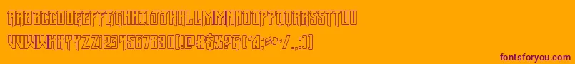 Wintersolsticeout Font – Purple Fonts on Orange Background