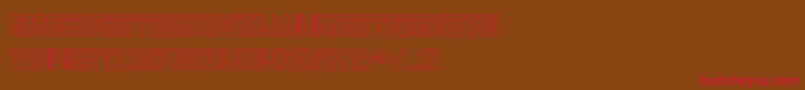 Wintersolsticeout Font – Red Fonts on Brown Background