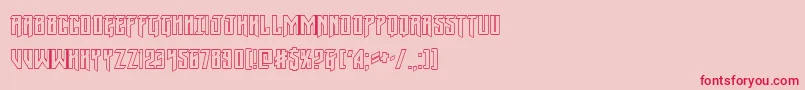 Wintersolsticeout Font – Red Fonts on Pink Background